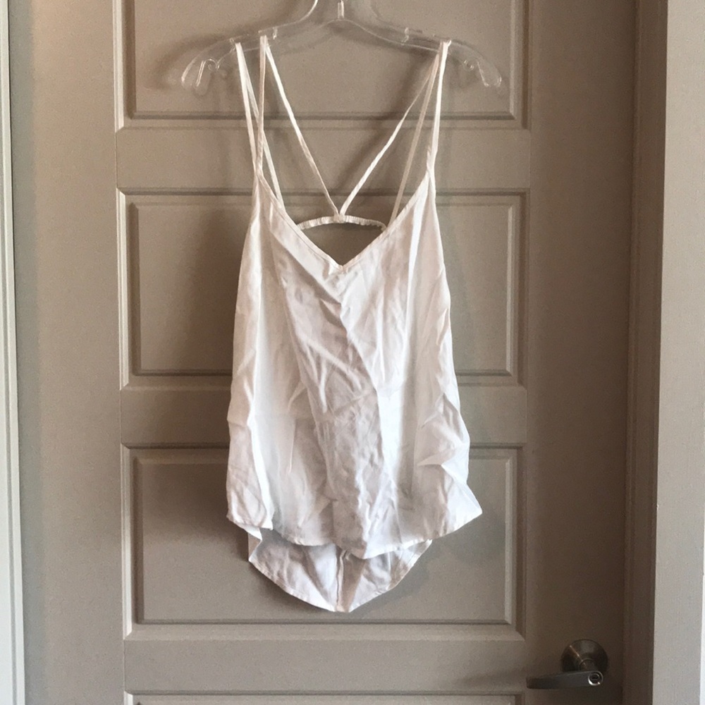 White linen tank
